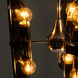 Lustre en verre fumé des années 1960