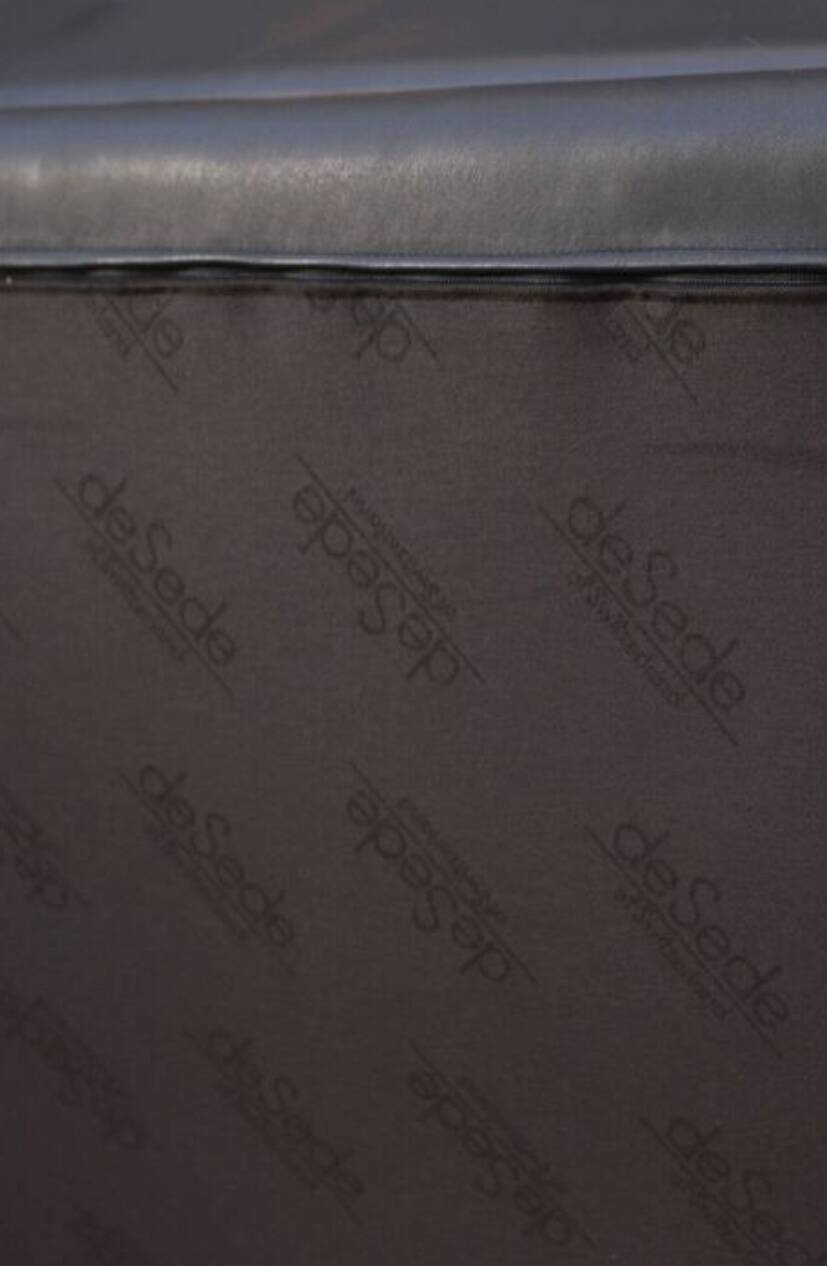 High-end black leather sofa, luxury De Sede sofa