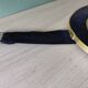 Oval mirror gilded frame margin felt black vintage