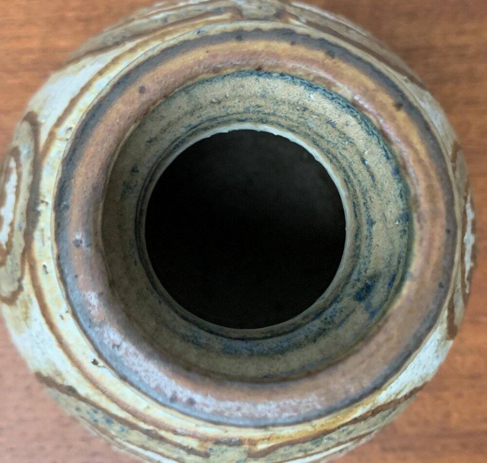 Mid-century Danish ceramic studio vase by Søholm, 1960s.