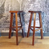 2 former brutalist high stools