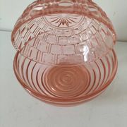 Duo coupelles verre pressé rose orangé