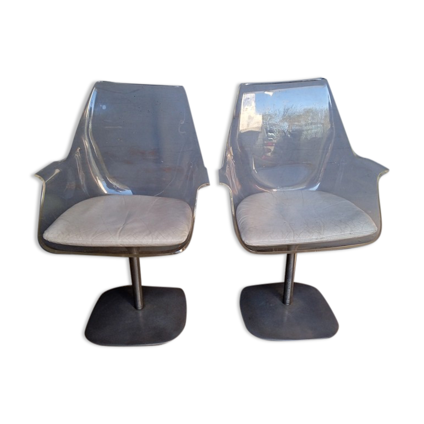 Pair of champagne chairs , Rausch