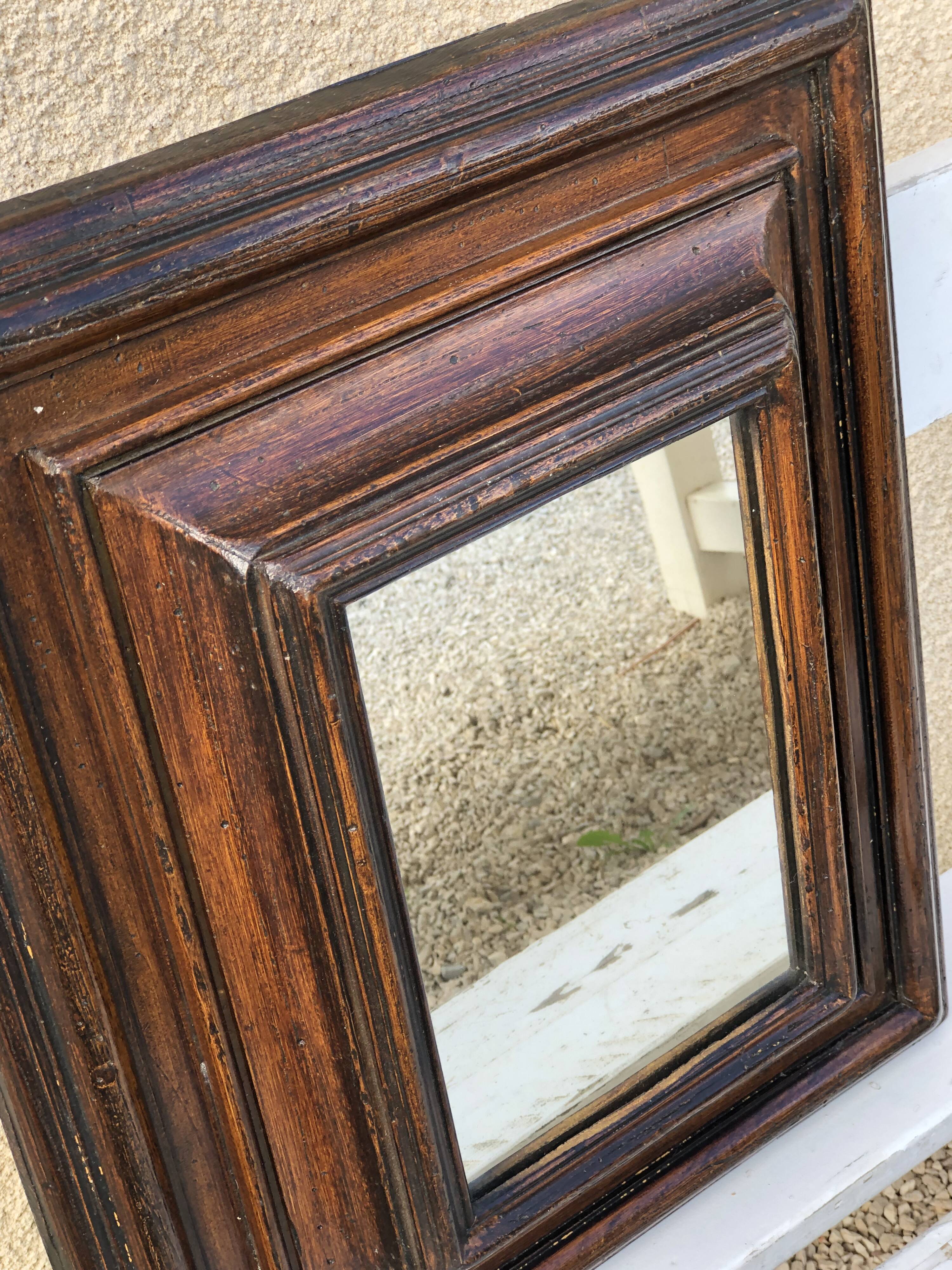 Old wooden mirror 45 x 55 x 10