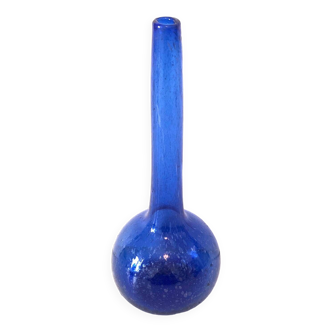 Vase Bleu Artisanal Verre Soufflé
