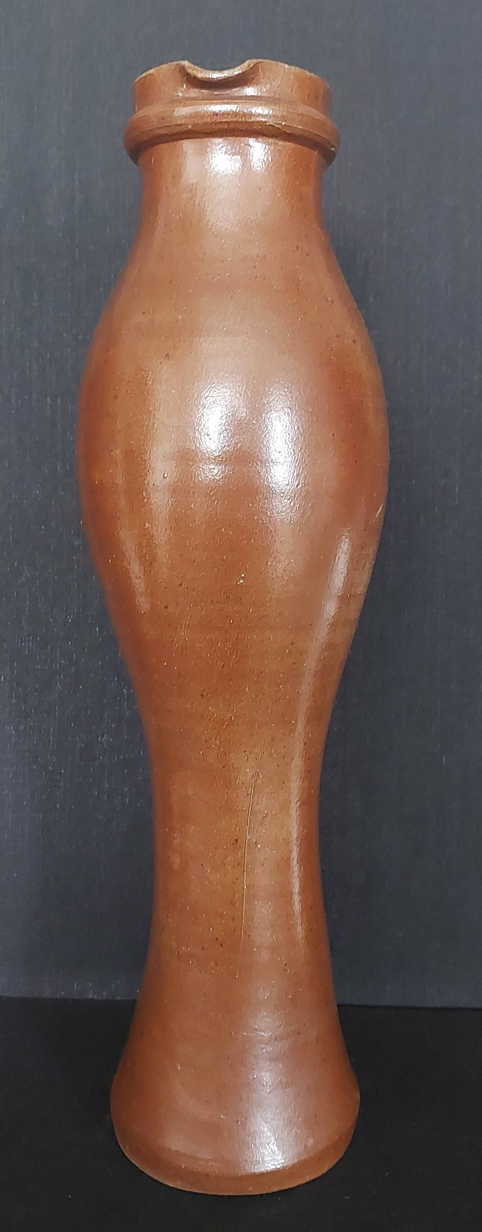 Vintage stoneware jug vase 42 cm ceramic 20th century