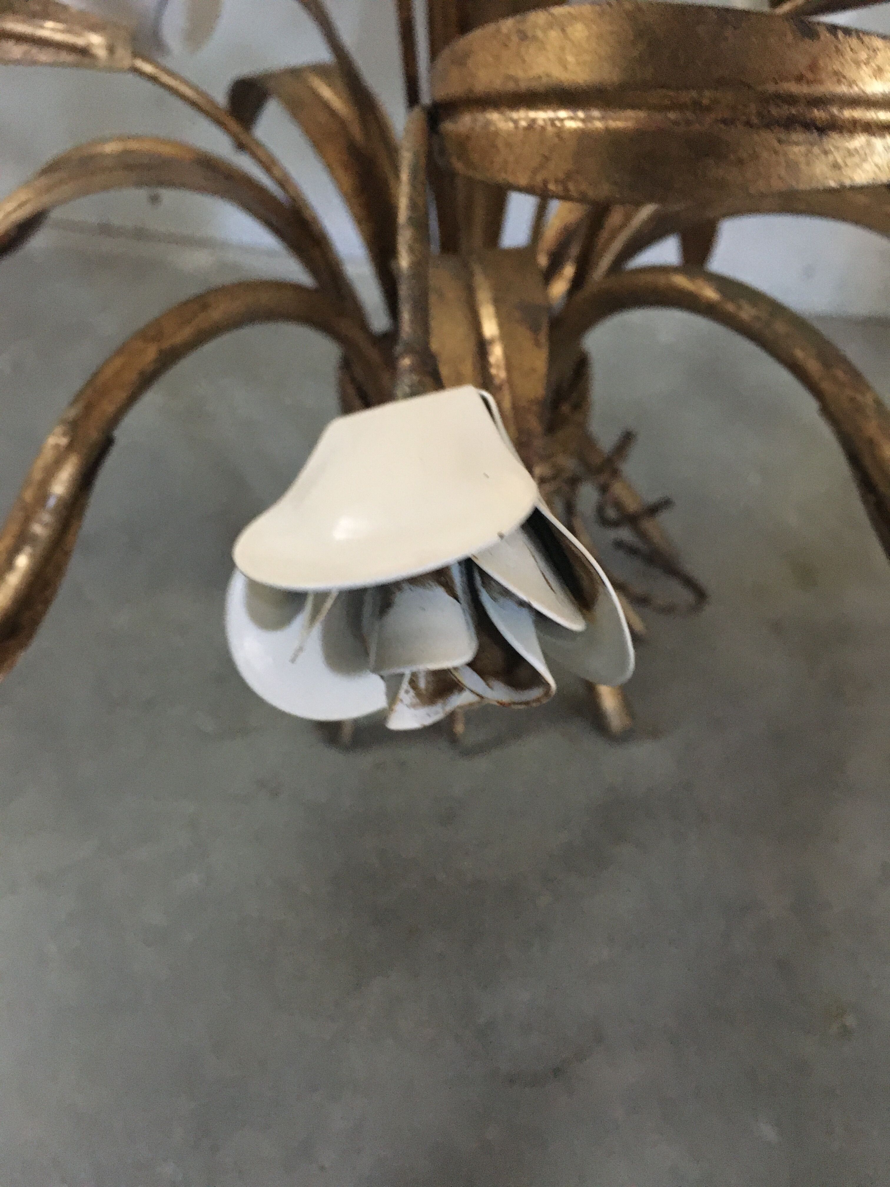 Flower wreath chandelier, 60s