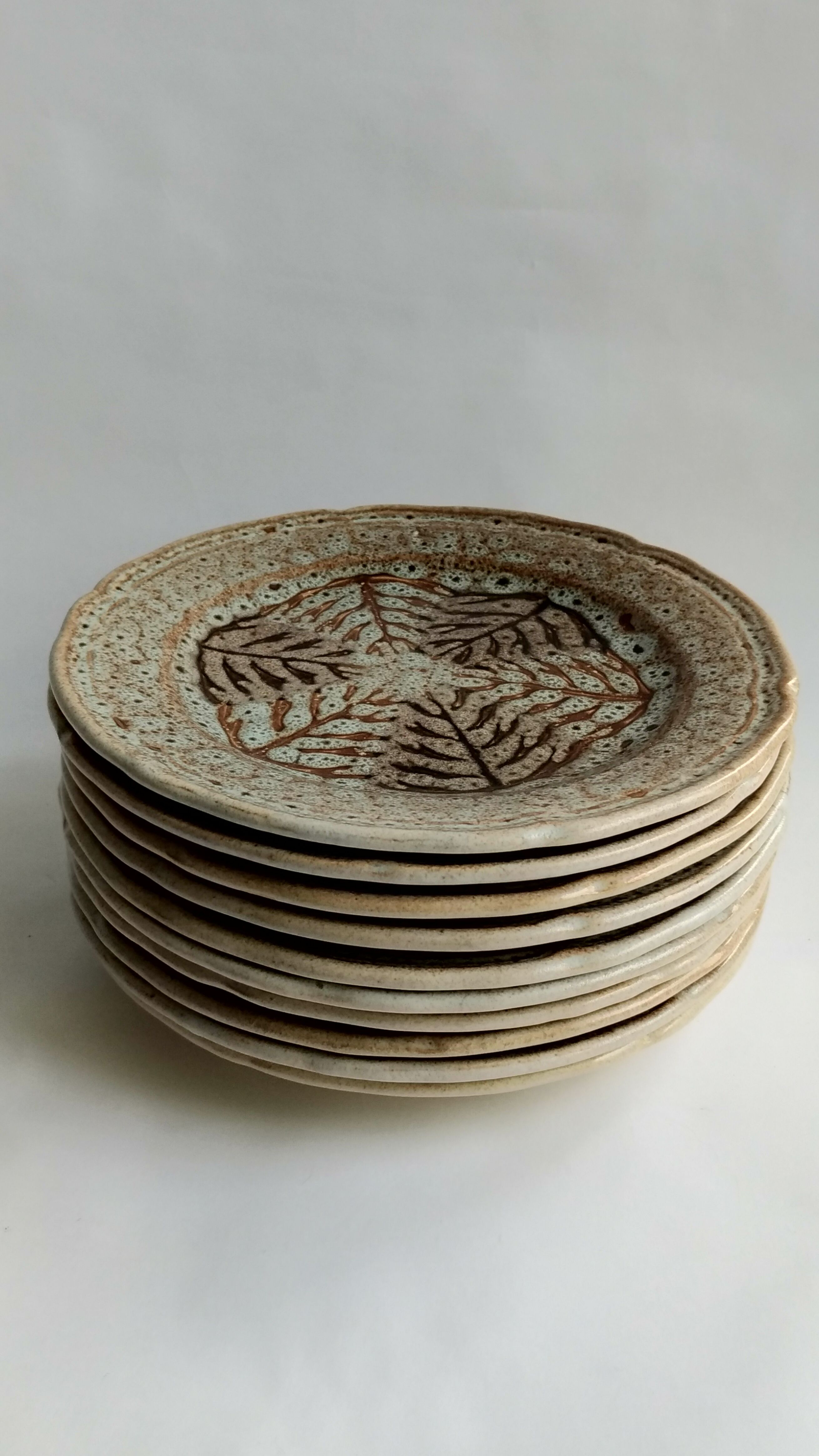 10 plates 1970 Japala Faïence de Pornic