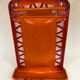 Porte louche en tôle émaillé orange vintage