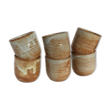 6 Vallauris terracotta cups
