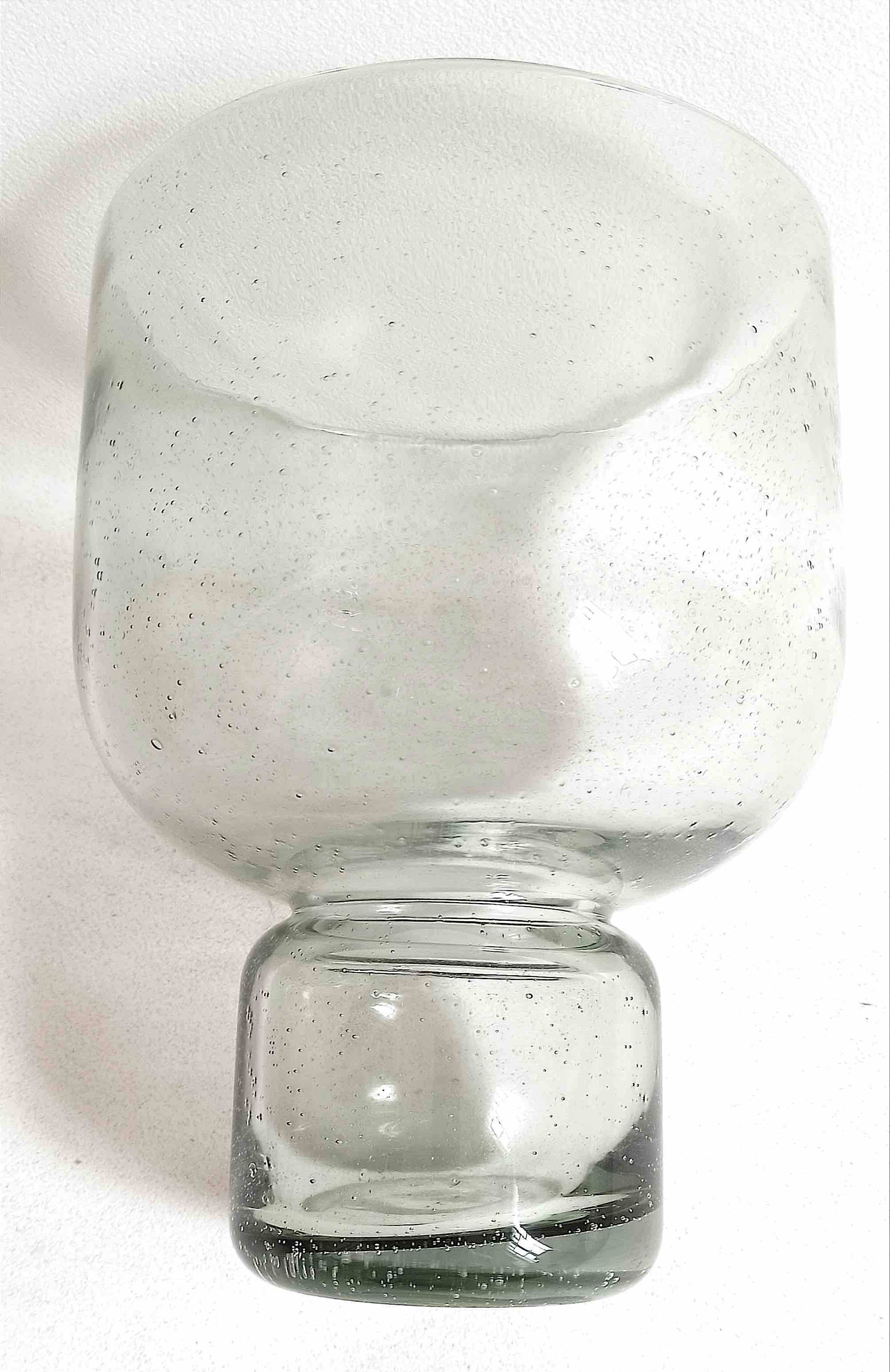 Bubble glass cup from the 70s, height 23 cm