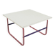 Table basse tubulaire rose et mauve, 1980
