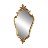 Ancien Miroir Murale doré Bois Rocaille Rococo Louis XV Coquille