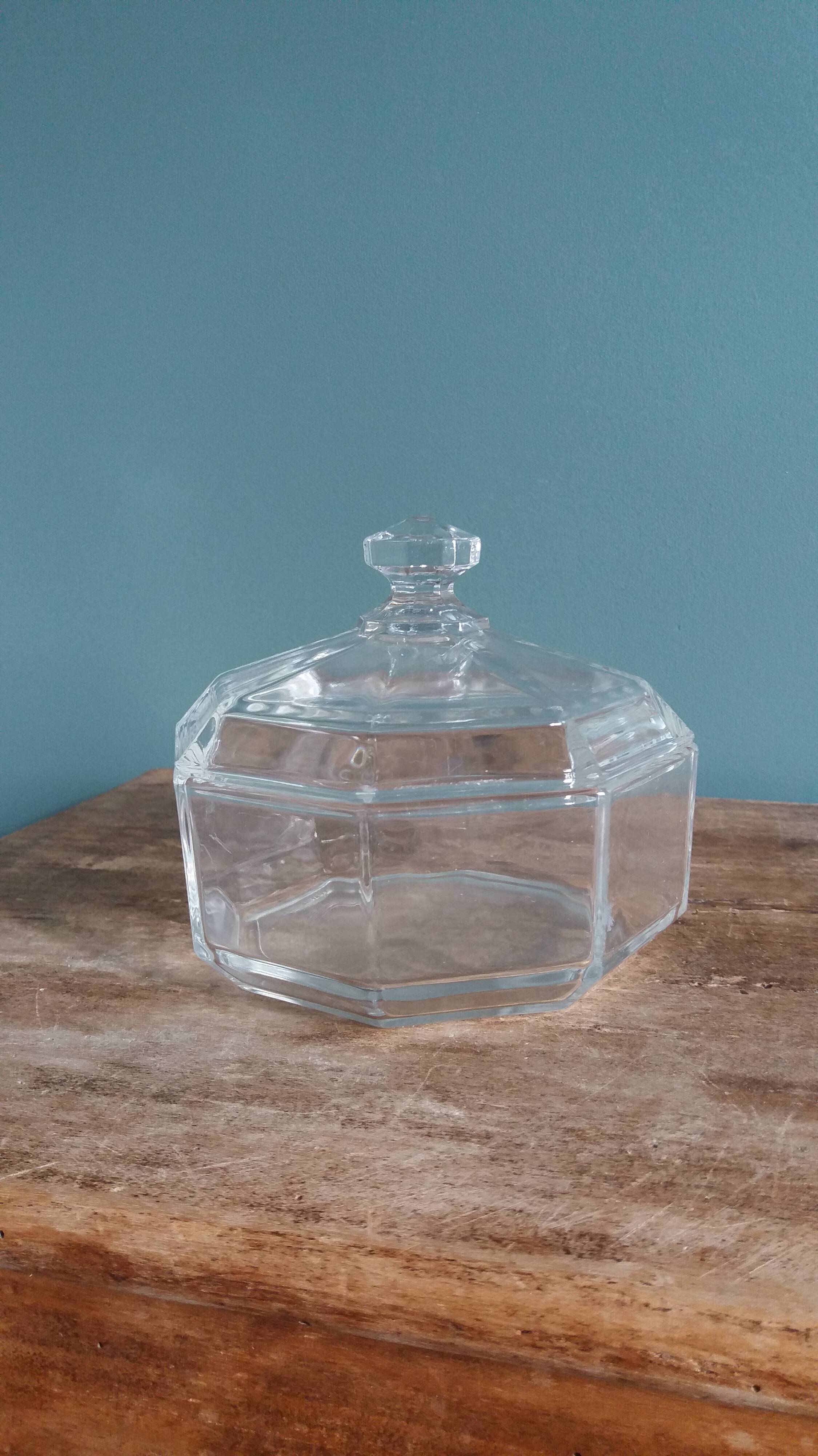 Arcoroc octagonal sugar bowl