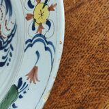 Plat ancien Delft XVIIe décor au chinois