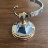 Chrome and gold metal coat rack