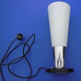 Old lamp design art deco vintage metal and opaline