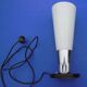 Old lamp design art deco vintage metal and opaline