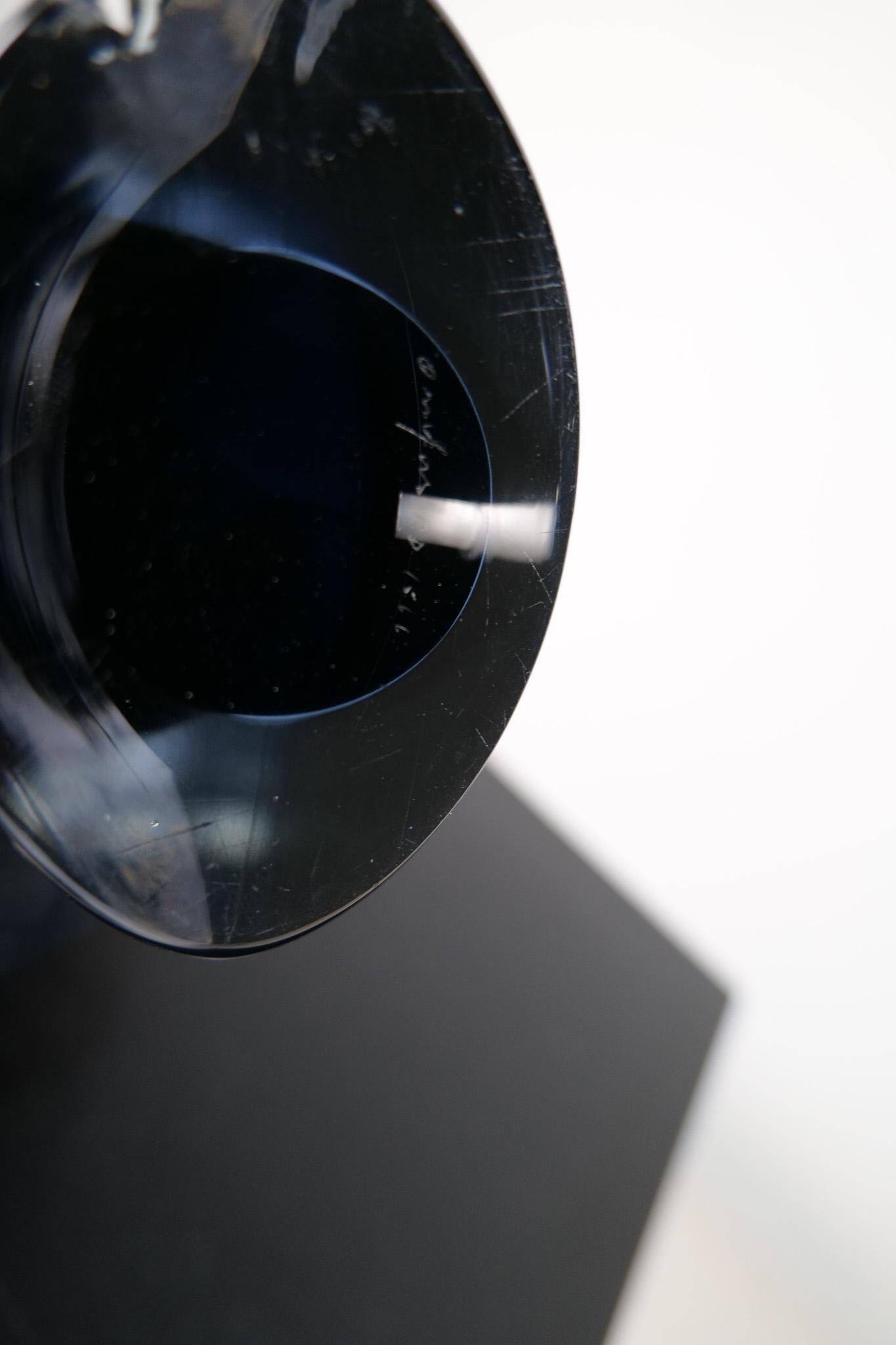 Mid-century modern sculptural table lamp by Carl Fagerlund Orrefors Sweden