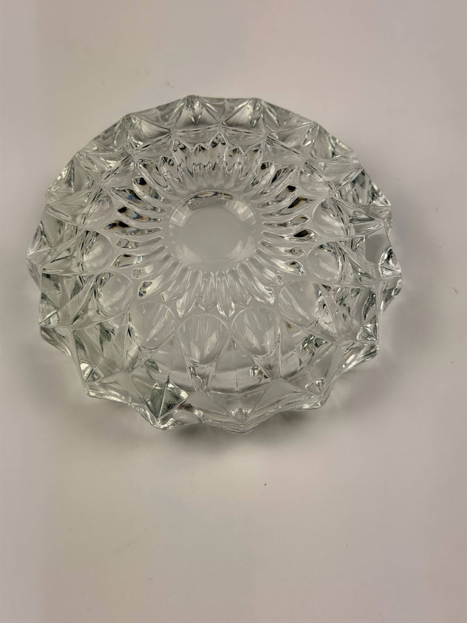 Vintage pressed glass ashtray