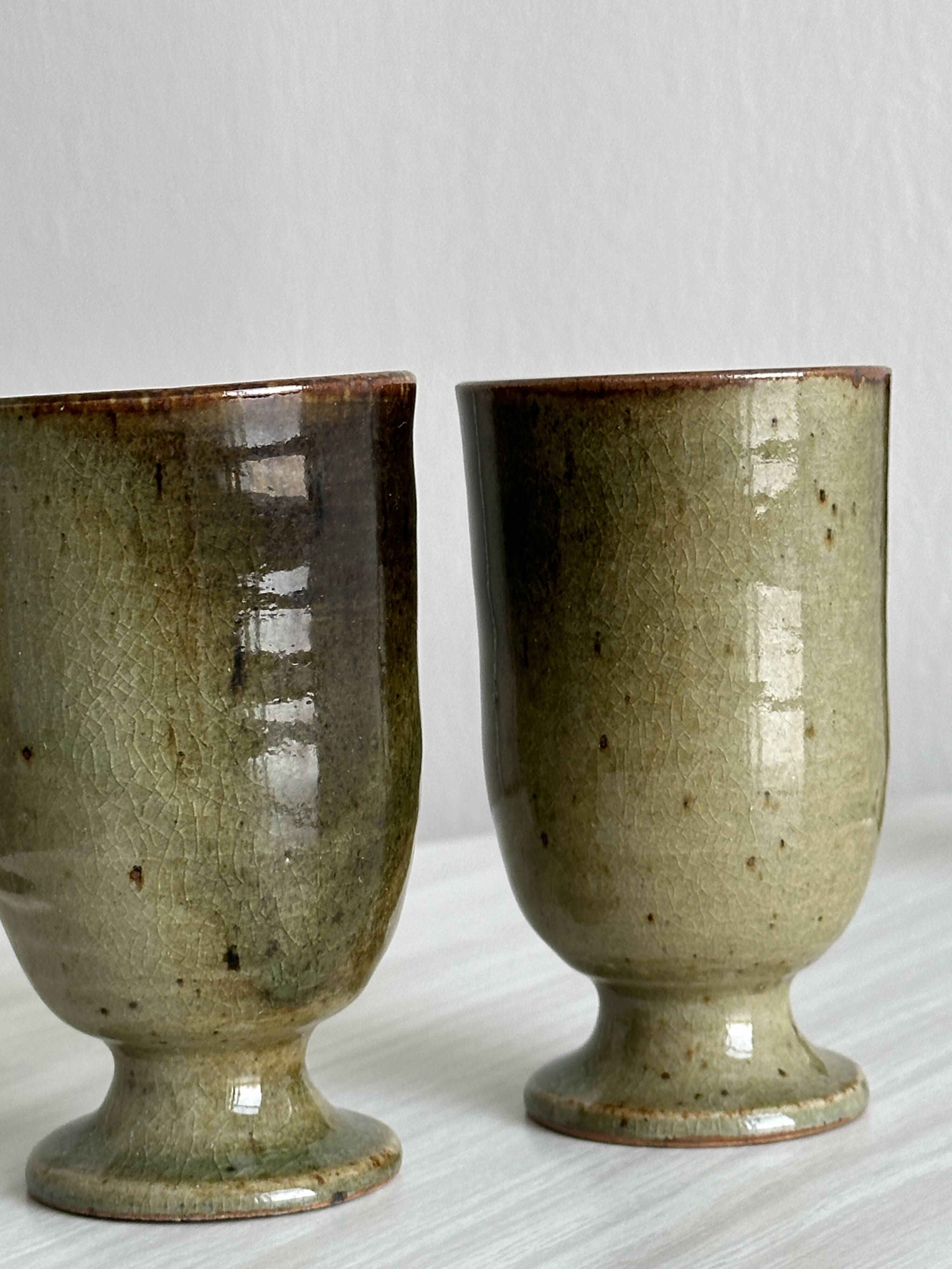 3 mugs - tasses en grès émaillé