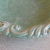 Celadon color serving dish - italian faience