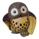 Hand carved Rinconada ceramic owl figurine made in Uruguay