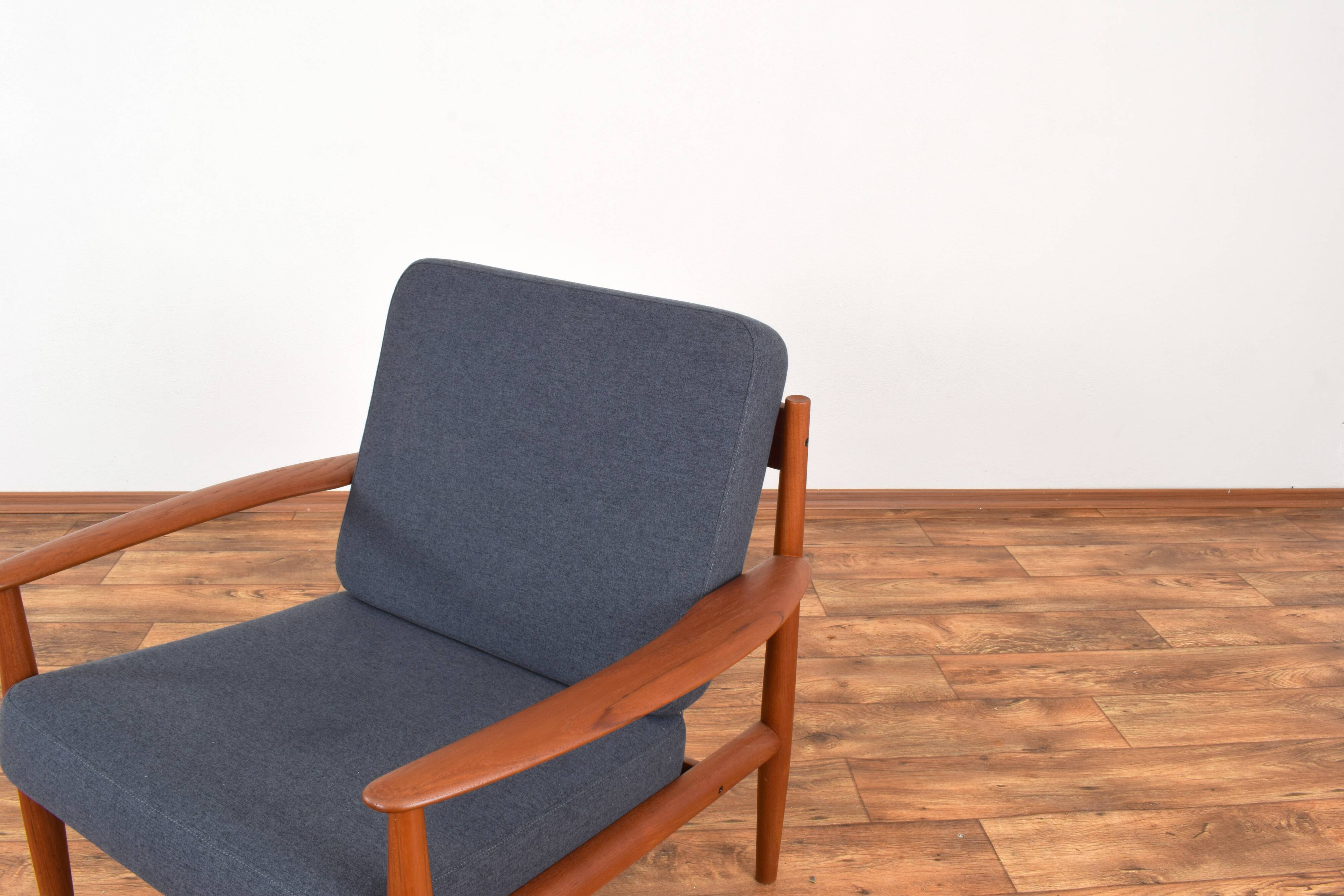 Mid-century Danish teak lounge chair by Grete Jalk of France & Søn, 1960s.