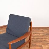 Mid-century Danish teak lounge chair by Grete Jalk of France & Søn, 1960s.