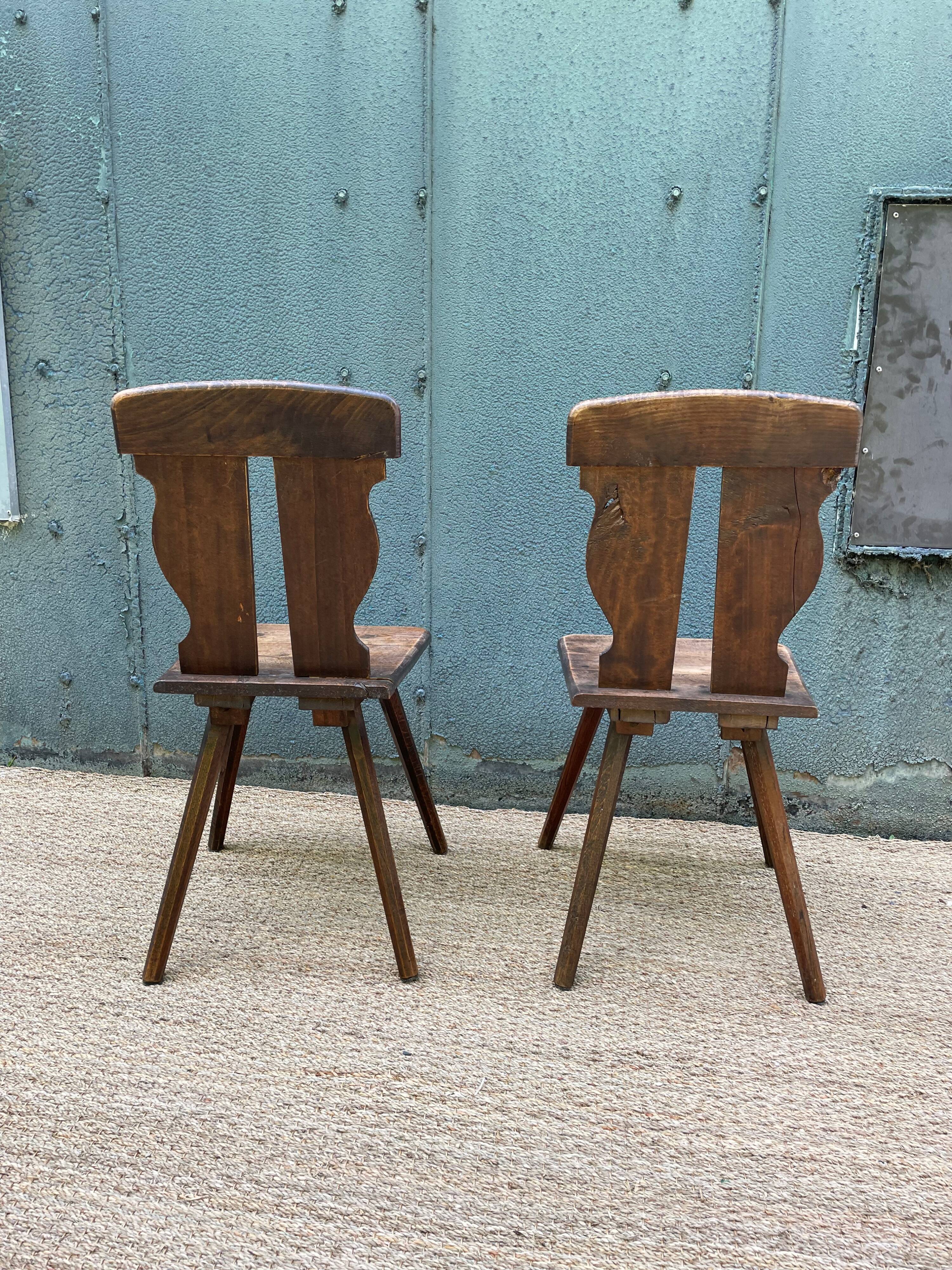 Pair of chairs made of vintage wood