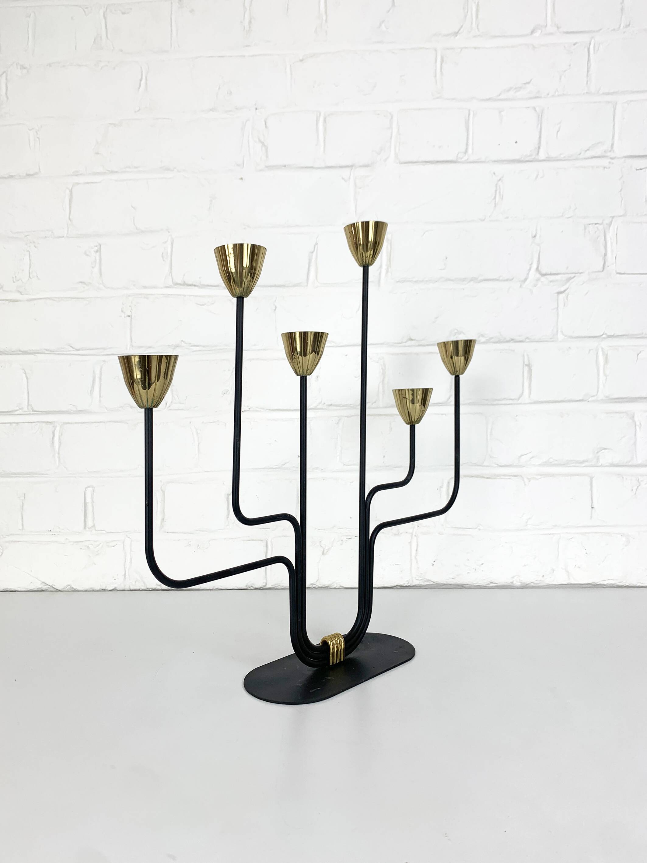 Mid-Century Scandinavian Candlestick, Gunnar Ander for Ystad Metall, Sweden