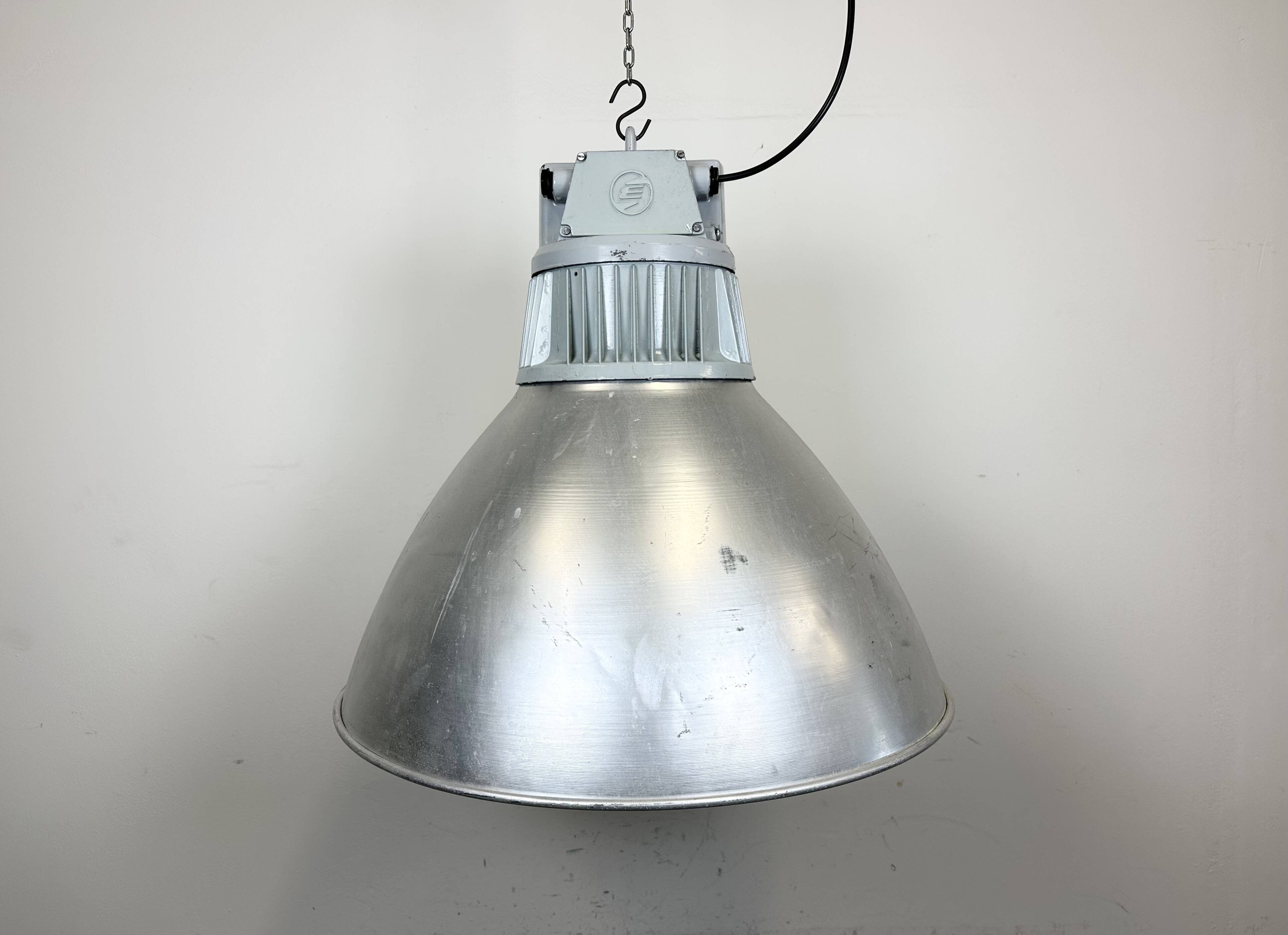 Large Industrial Aluminium Pendant Light from Elektrosvit, 1960s