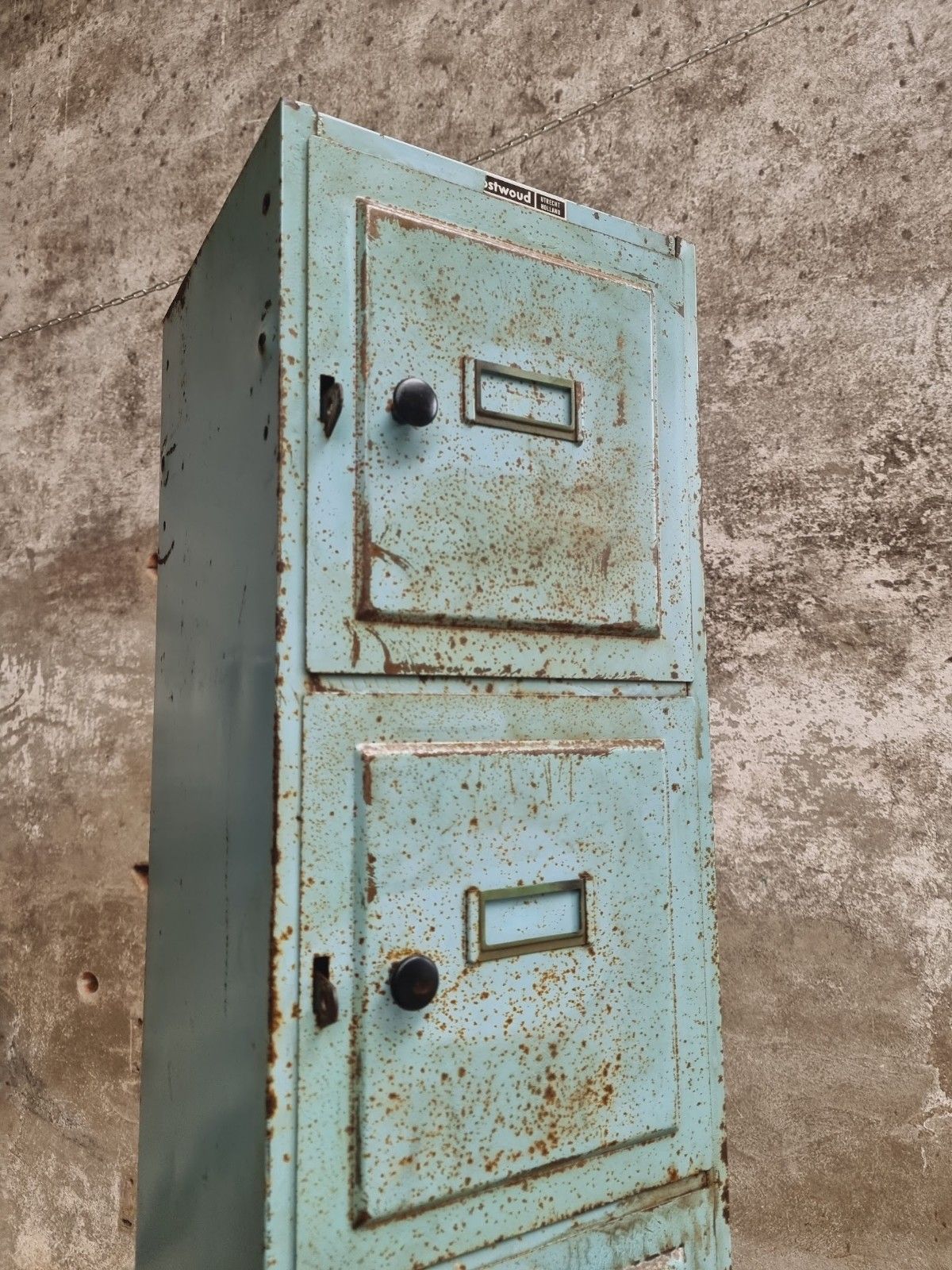 Industrial cabinet locker cabinet Oostwoud vintage blue