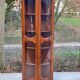 Quarter-round corner display cabinet in solid wood