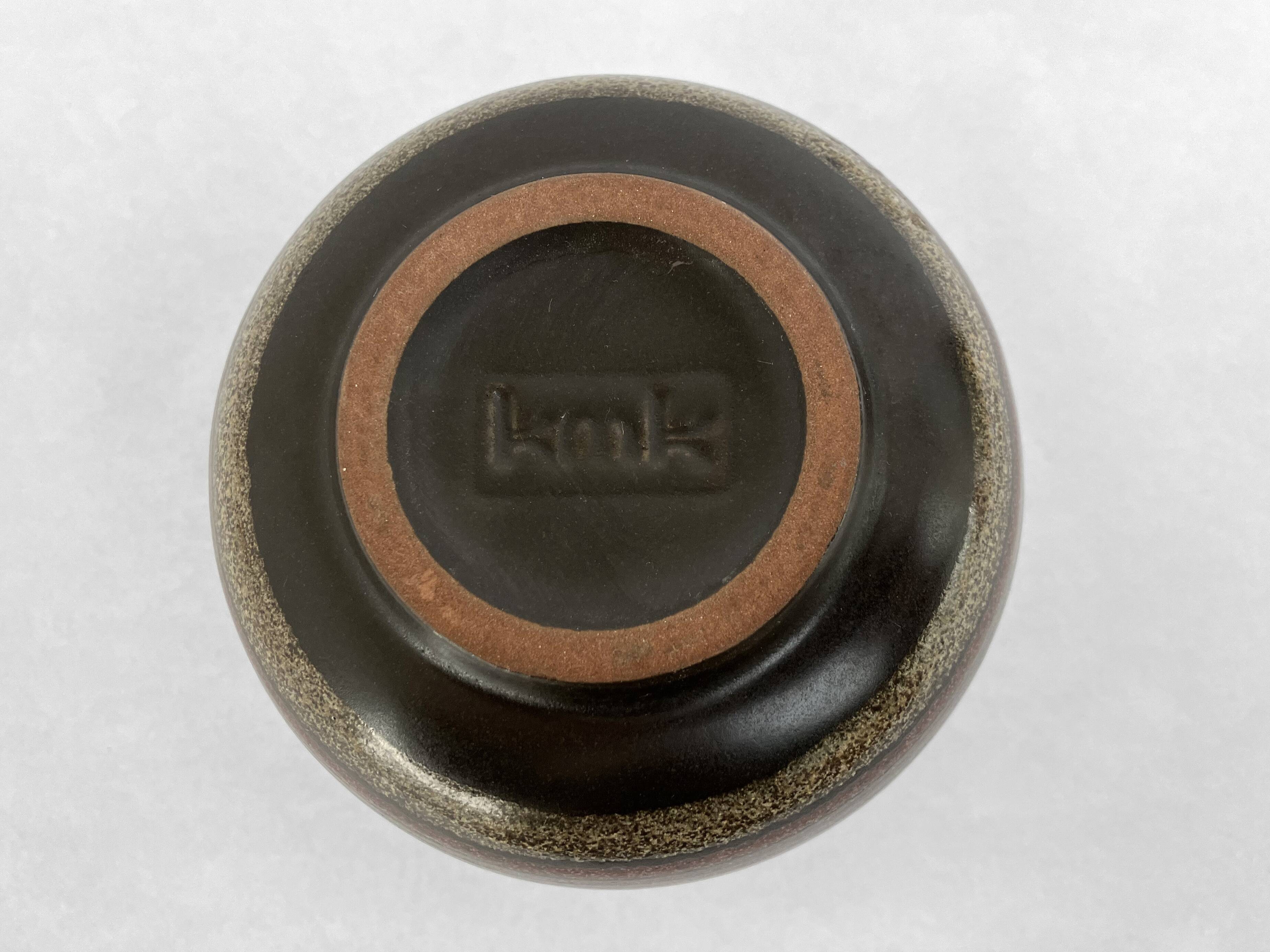 Small KMK glazed stoneware vase • Vintage 80s • West Germany