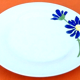 5 assiettes porcelaine à décor floral