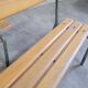Paire de bancs d'école maternelle enfant fabrication 1950