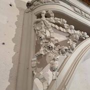 Arch in staff and wood