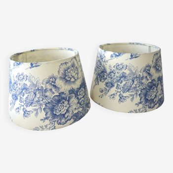 1 blue jouy canvas lampshade