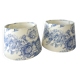 1 Abat-jour toile jouy bleu