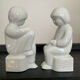 Pair of vintage ceramic bookends 70s-80s