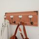 Wall coat rack 40 cm – 4 ceramic hooks | Vintage style