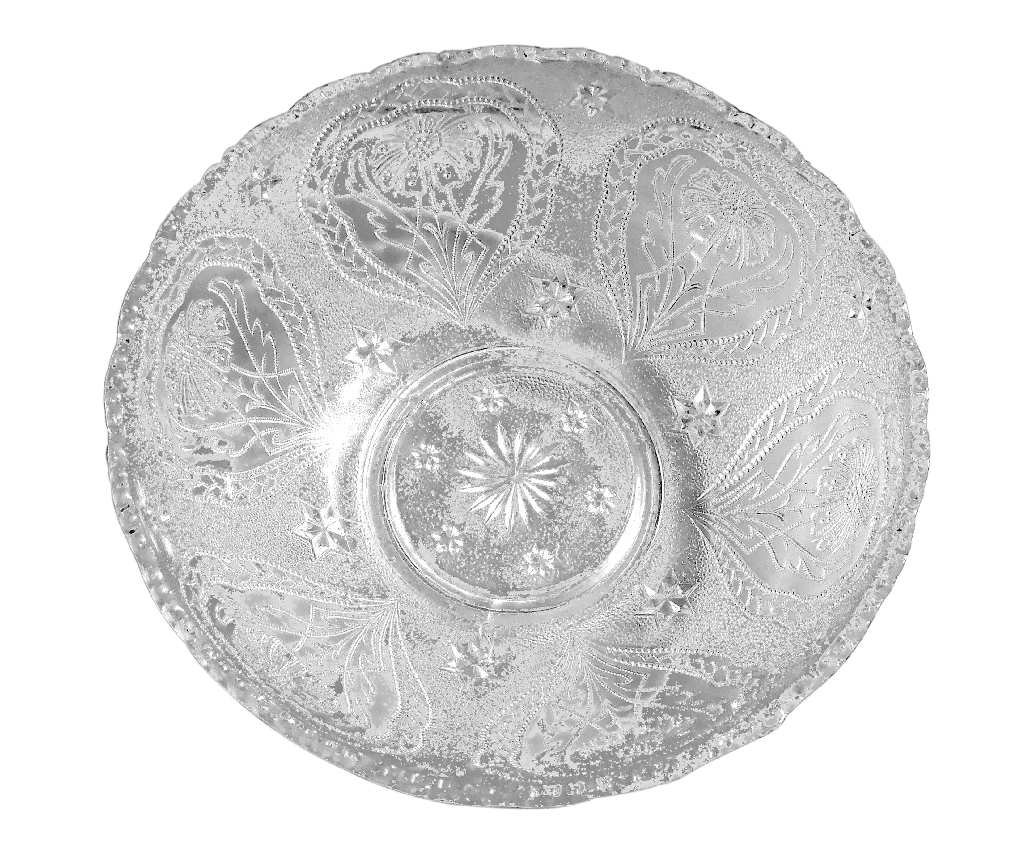 Vintage glass salad bowl