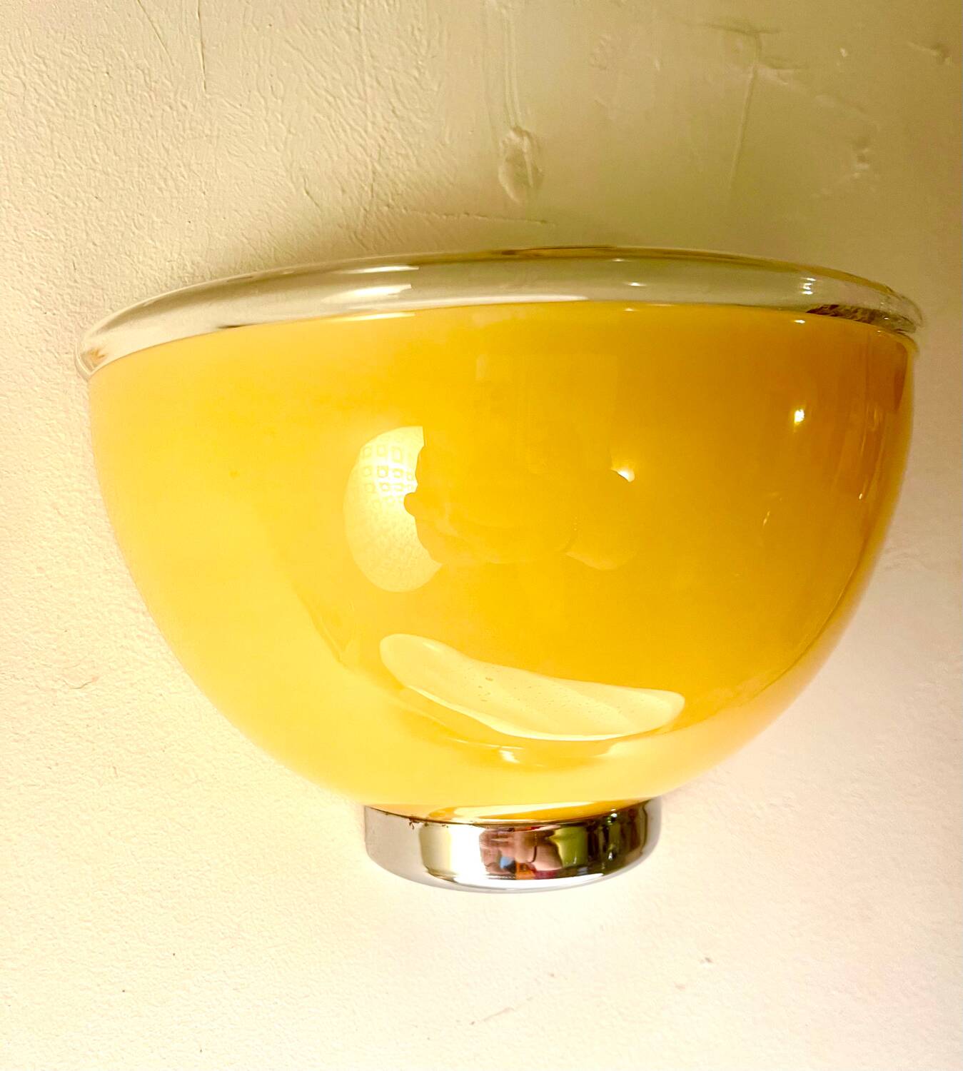 Pair of Murano glass wall lights by Vistosi for Artemide, Italy 1980.