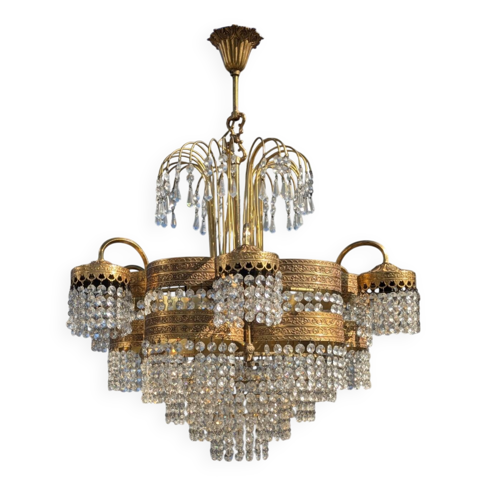 Lustre vintage mid century, Hollywood Regency