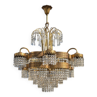 Vintage mid century chandelier, Hollywood Regency
