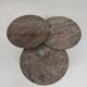 Vintage 1970s design round granite nesting coffee table with 3 elements.