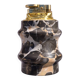 Vintage table lighter in black marble and brass