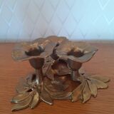 Bougeoir fleur en laiton