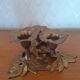 Brass flower candle holder
